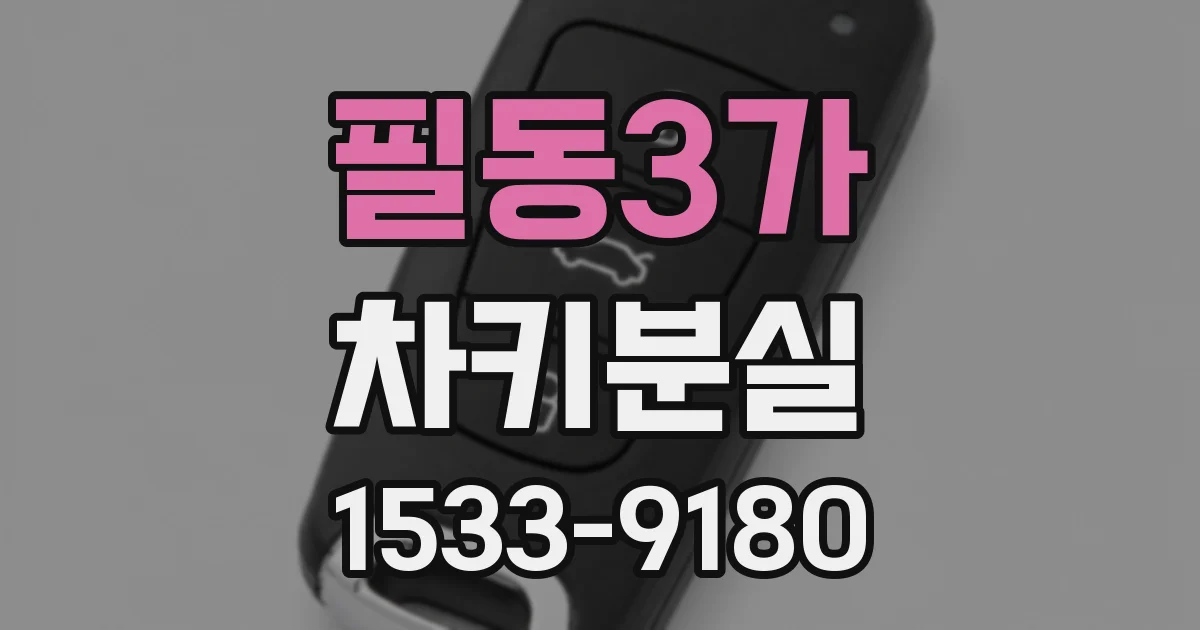 필동3가 차키분실