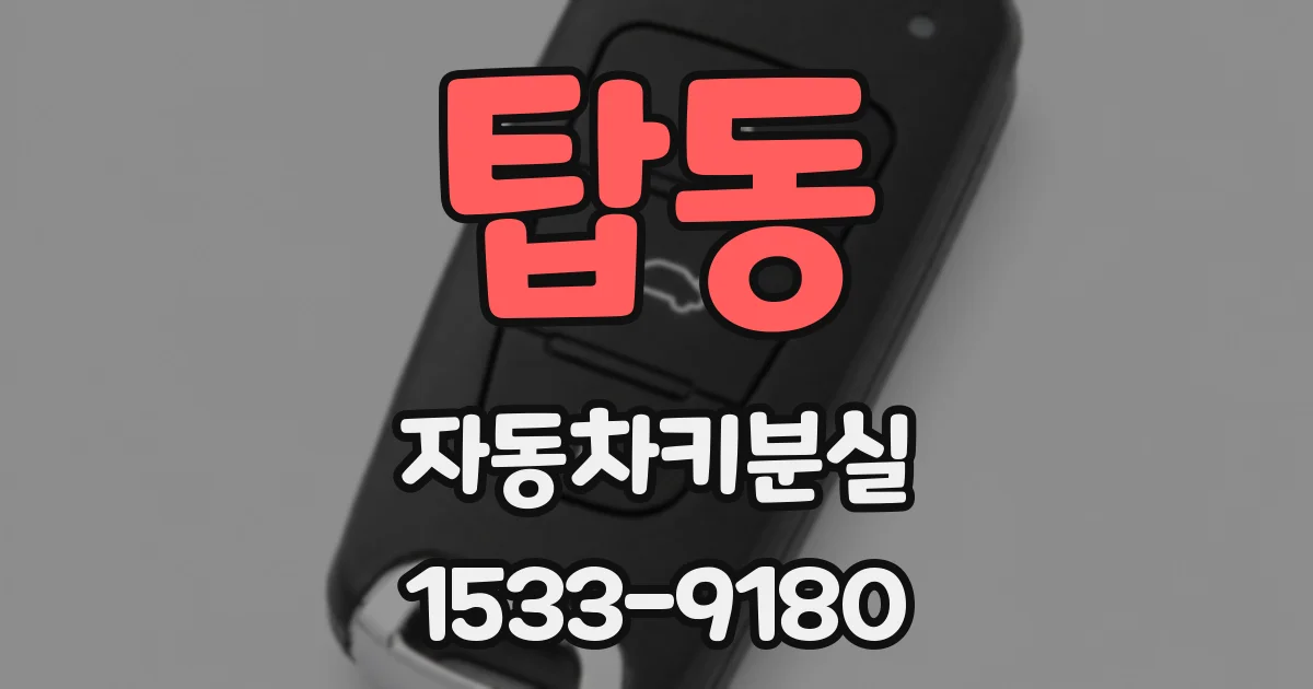 탑동 자동차키분실