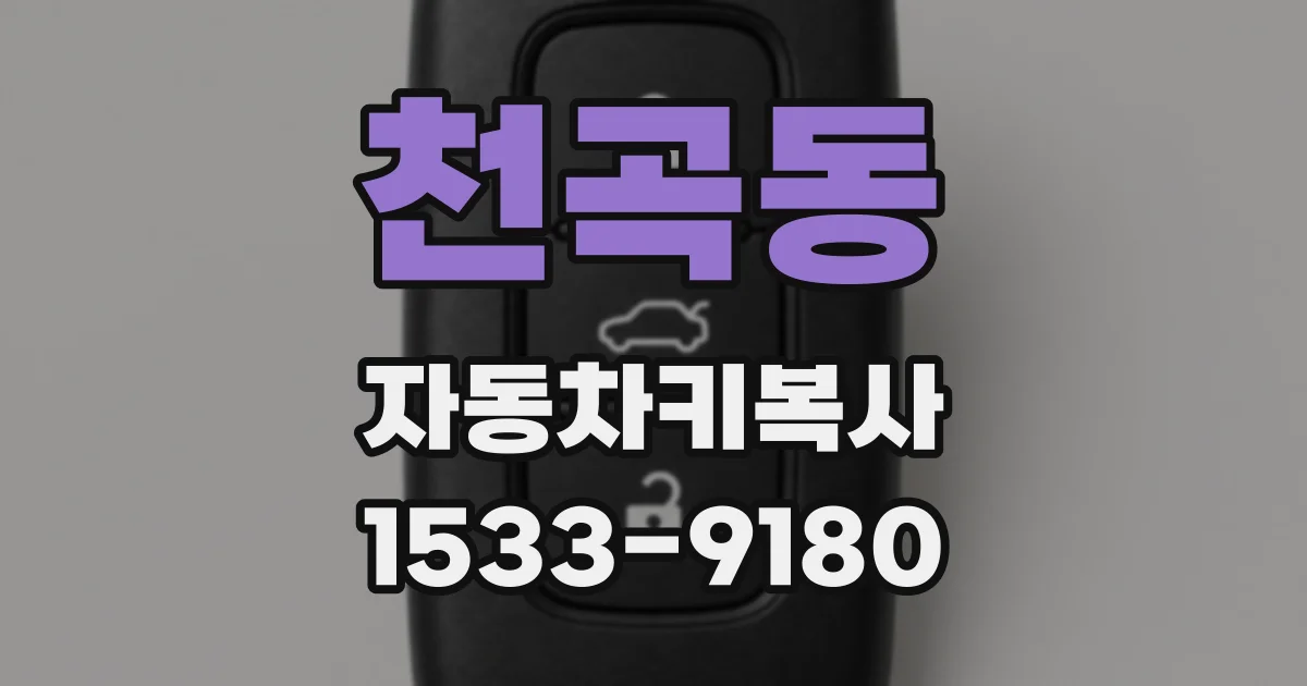 천곡동 자동차키복사