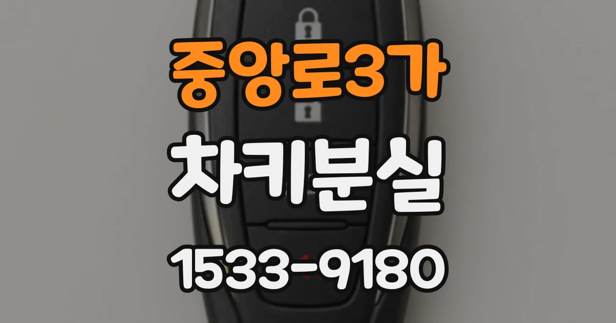 중앙로3가 차키분실