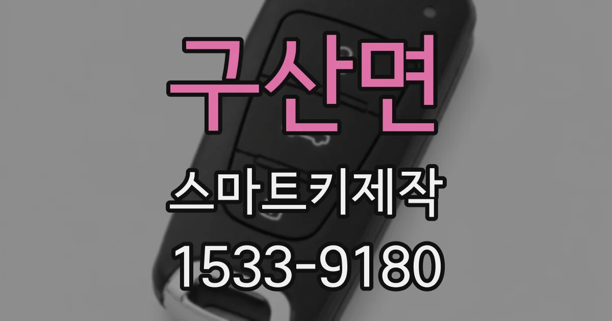 구산면 스마트키제작