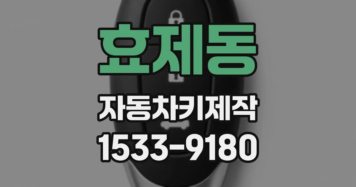 효제동 자동차키제작