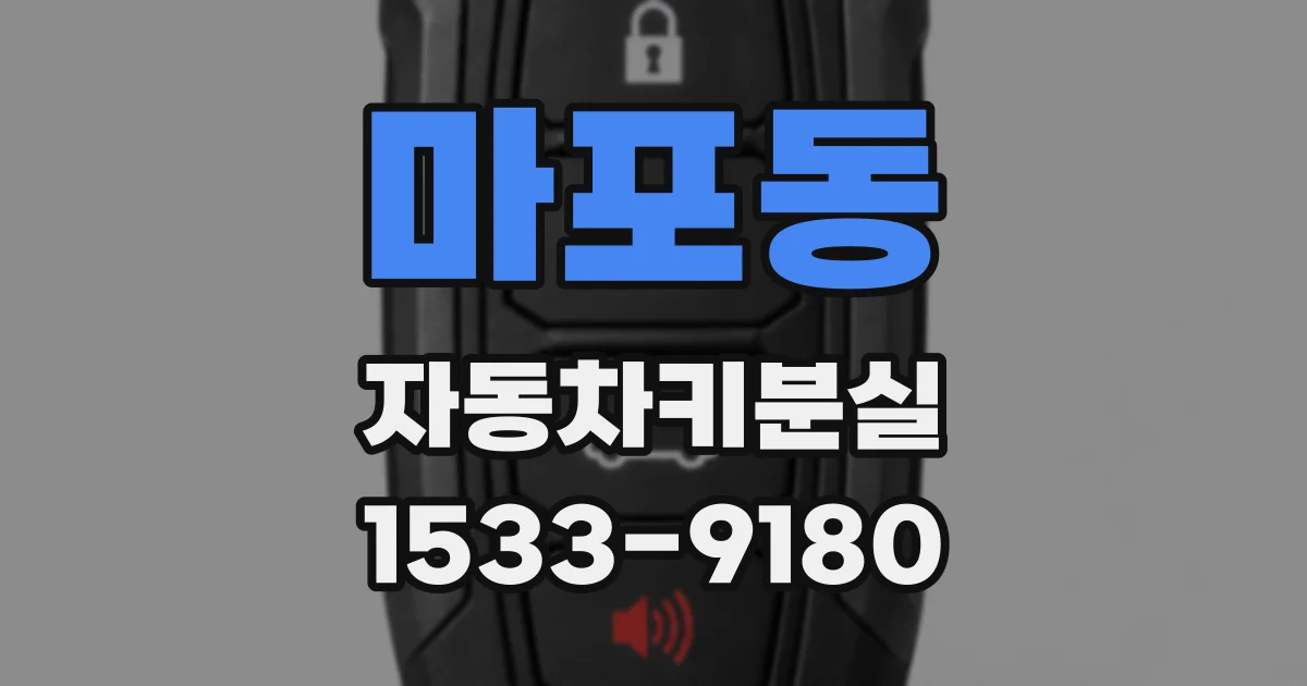 마포동 자동차키분실