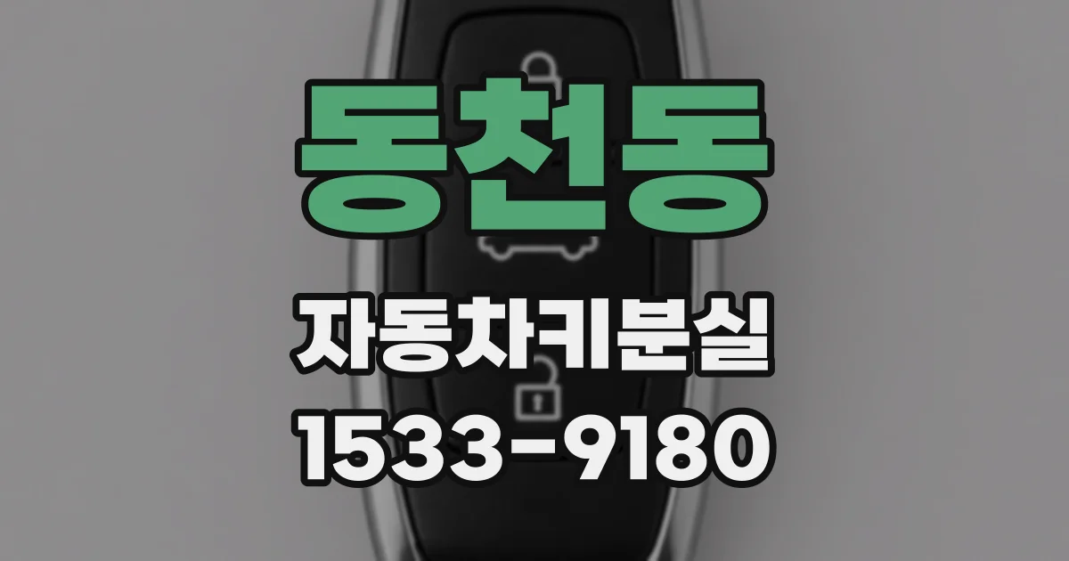 동천동 자동차키분실