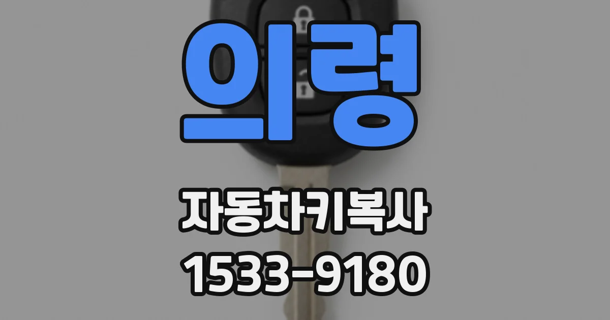 의령 자동차키복사
