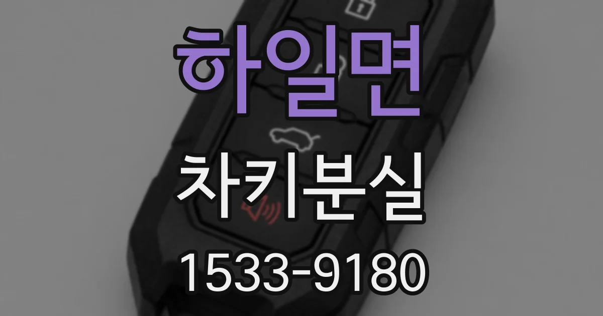 하일면 차키분실