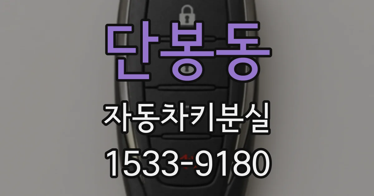 단봉동 자동차키분실