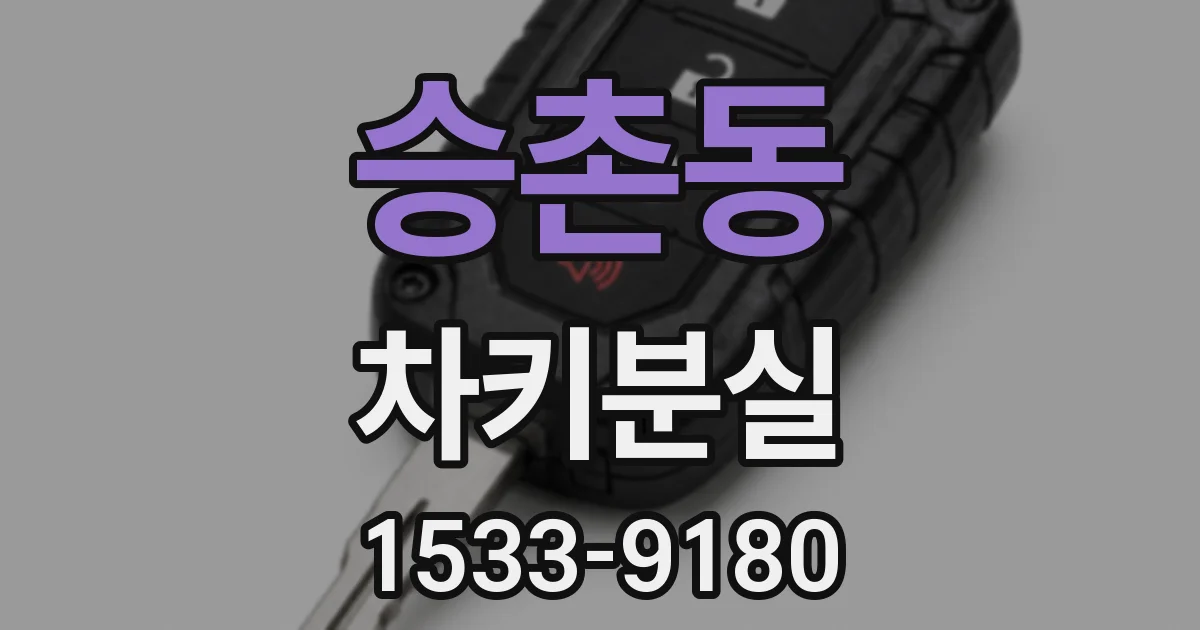 승촌동 차키분실