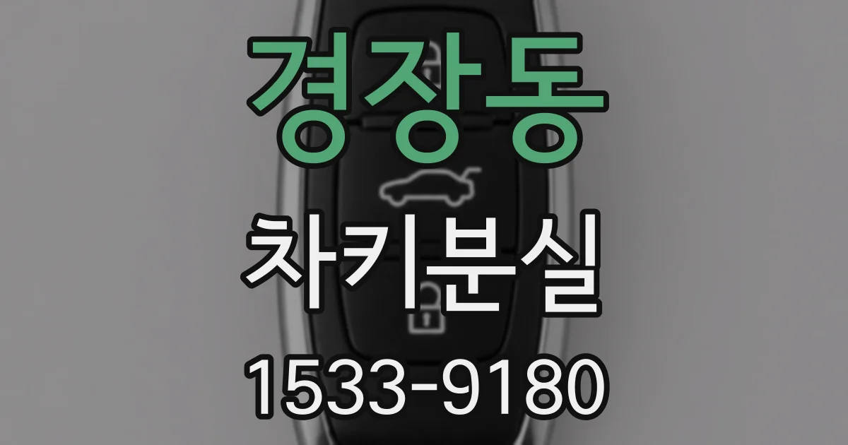 경장동 차키분실