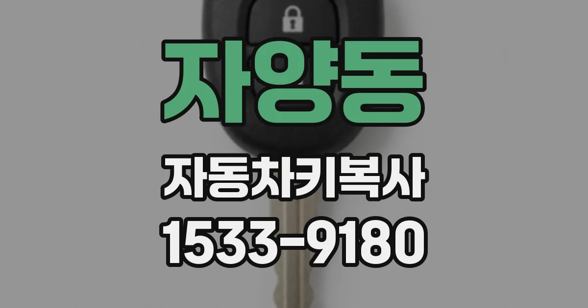 자양동 자동차키복사
