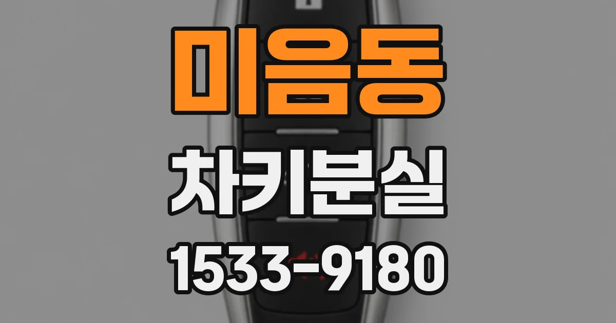 미음동 차키분실