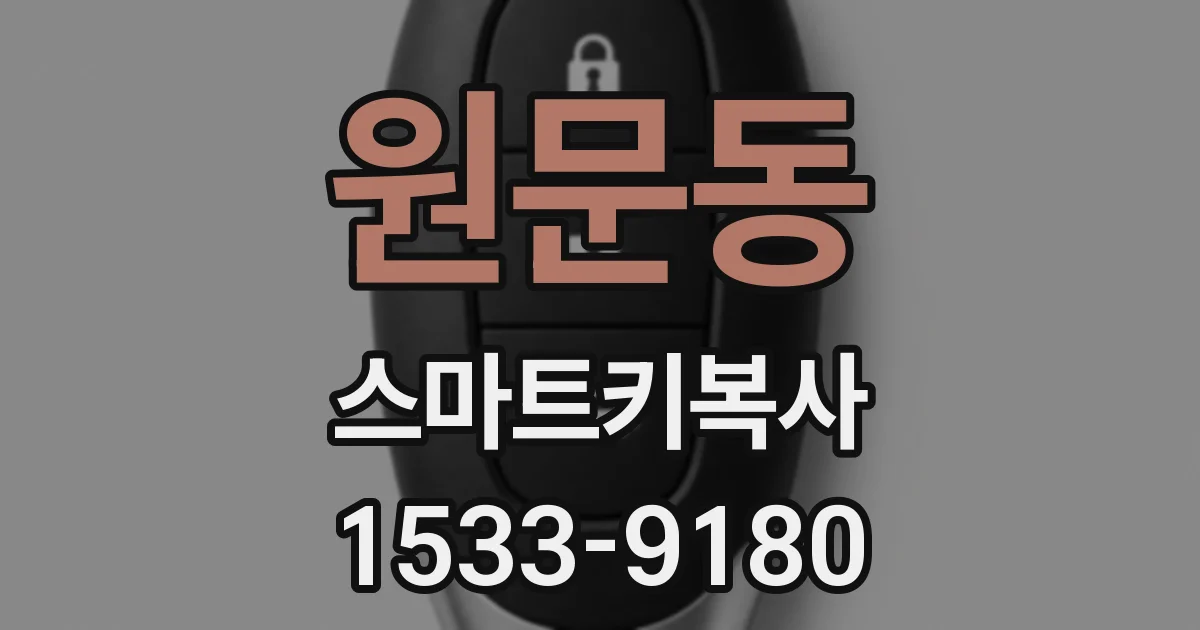 원문동 스마트키복사