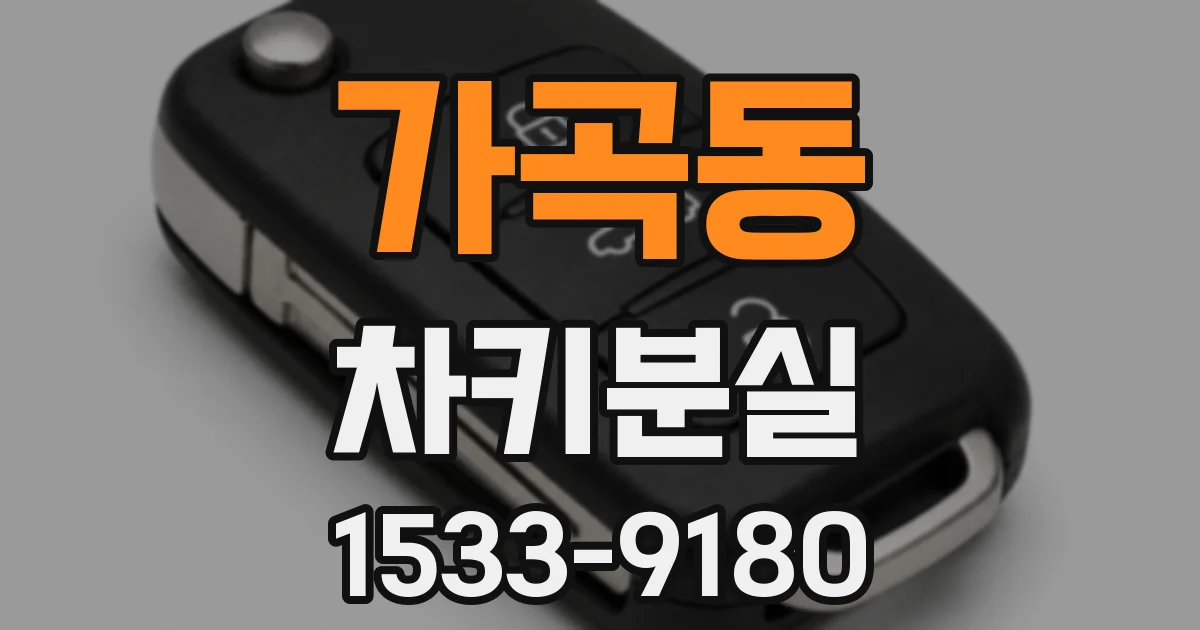 가곡동 차키분실