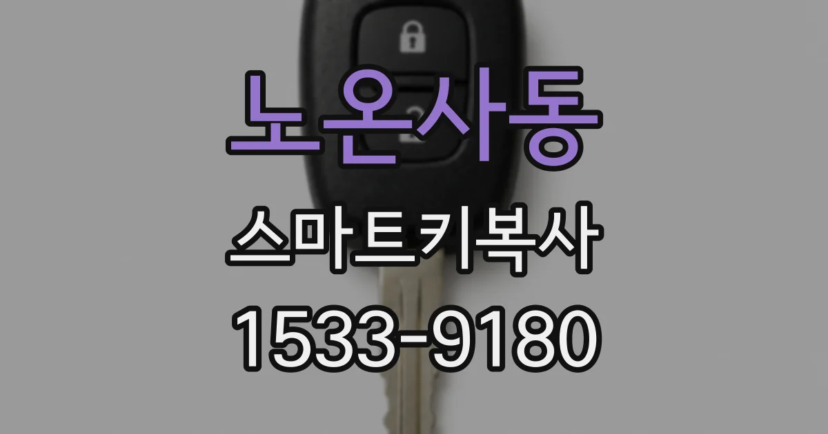 노온사동 스마트키복사