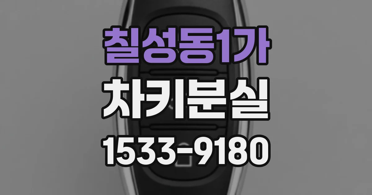 칠성동1가 차키분실