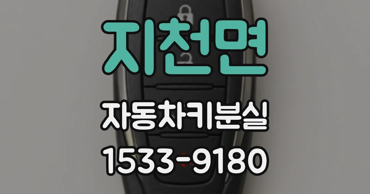 지천면 자동차키분실