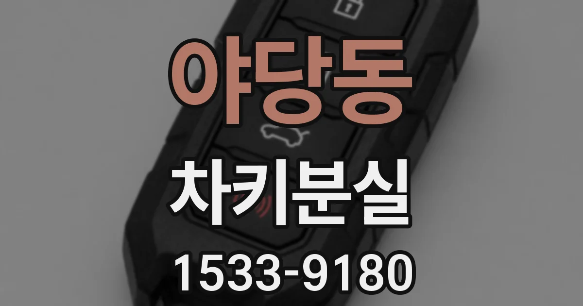 야당동 차키분실