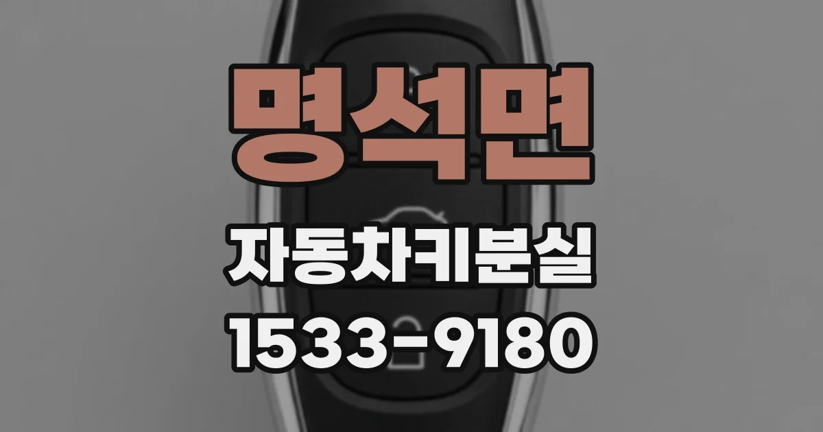 명석면 자동차키분실