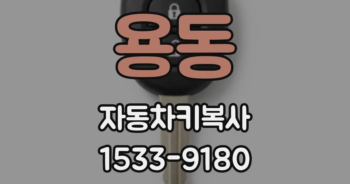 용동 자동차키복사