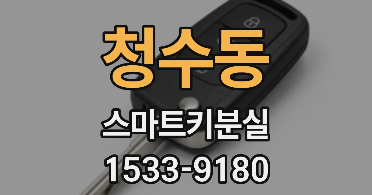 청수동 스마트키분실