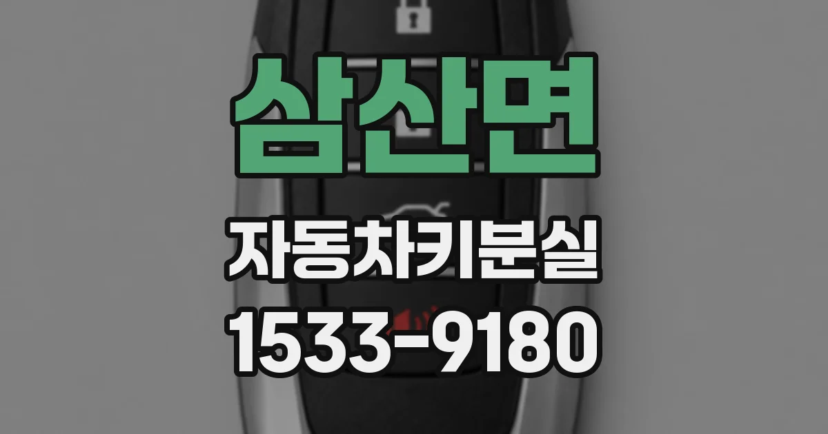 삼산면 자동차키분실