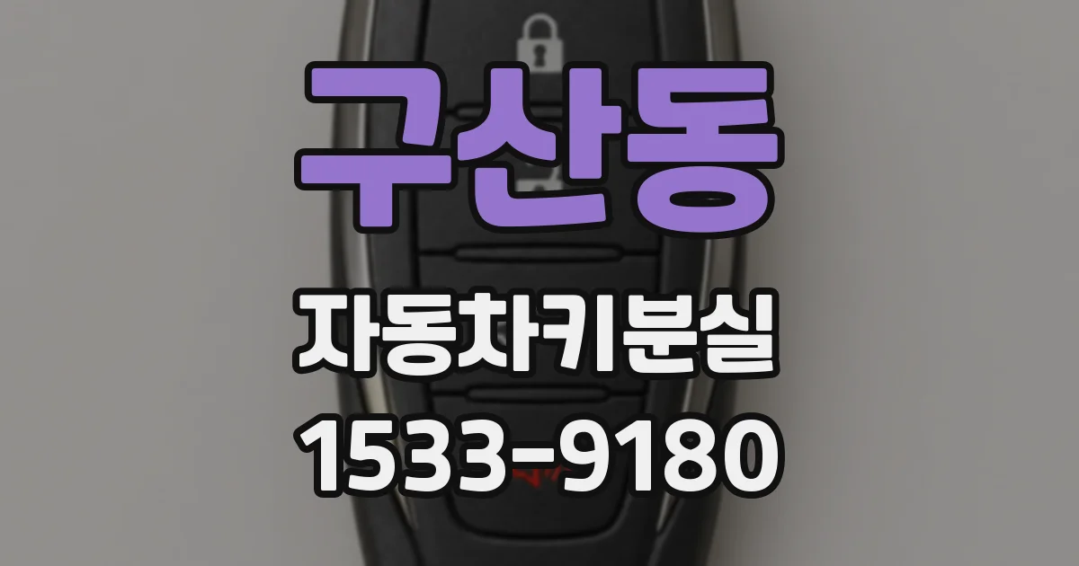 구산동 자동차키분실