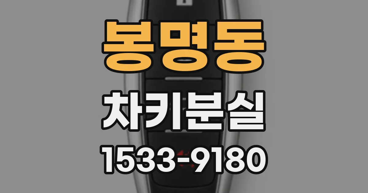 봉명동 차키분실