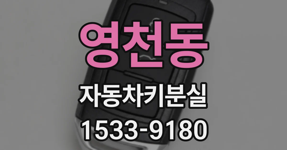 영천동 자동차키분실