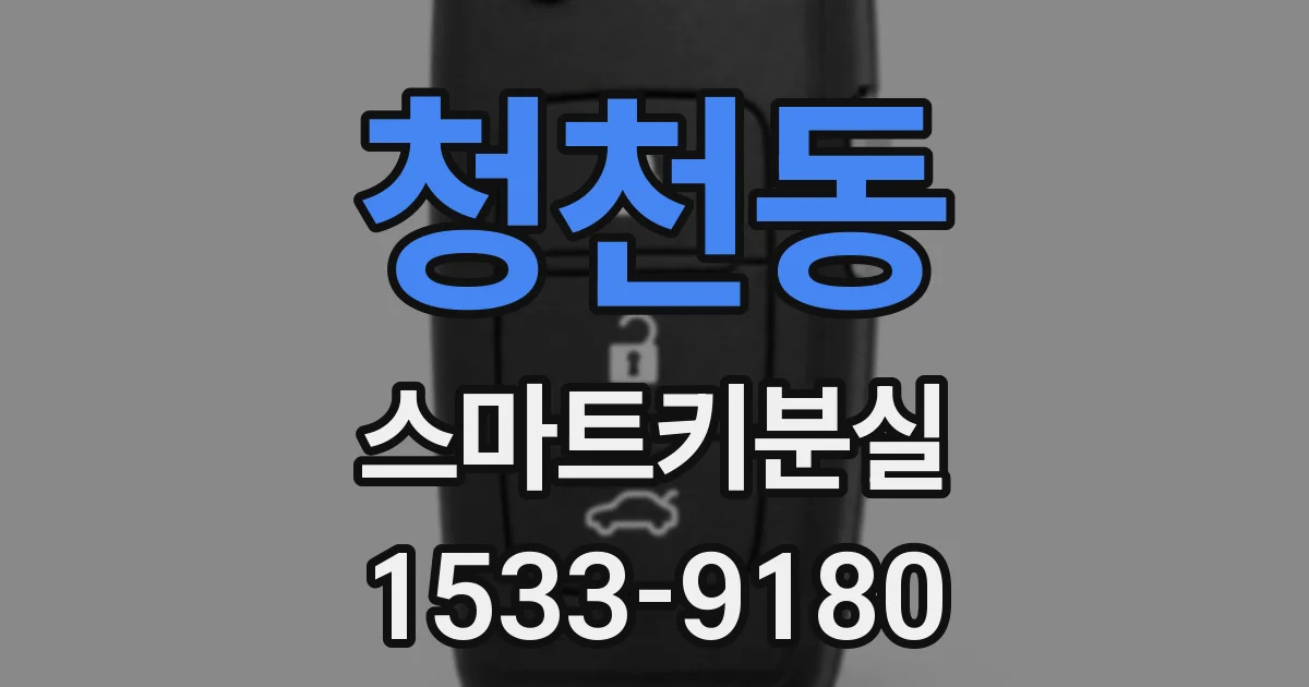 청천동 스마트키분실