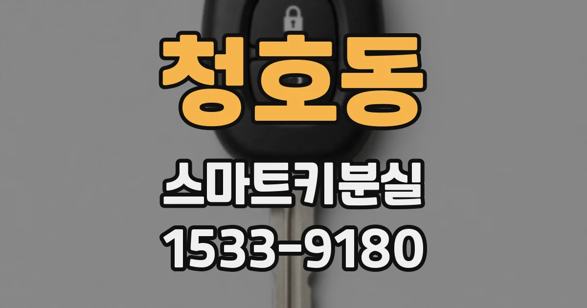 청호동 스마트키분실