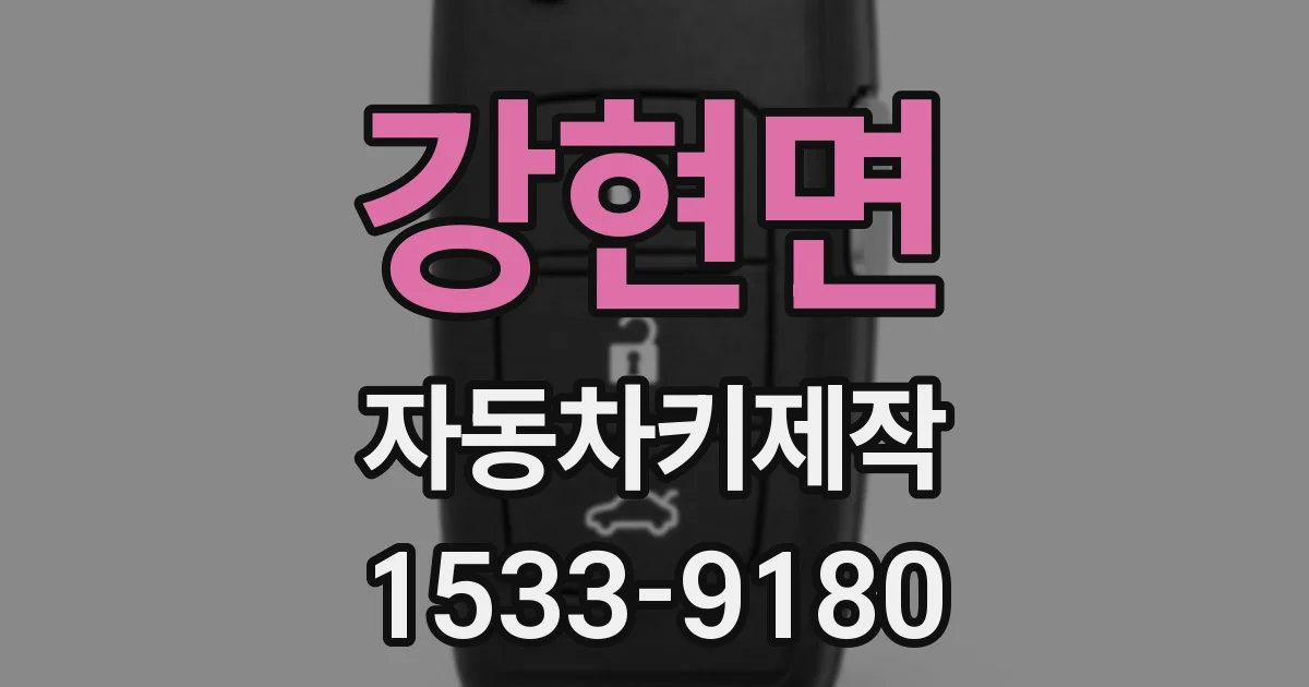 강현면 자동차키제작