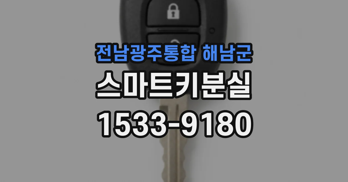 전남광주통합 해남군 스마트키분실