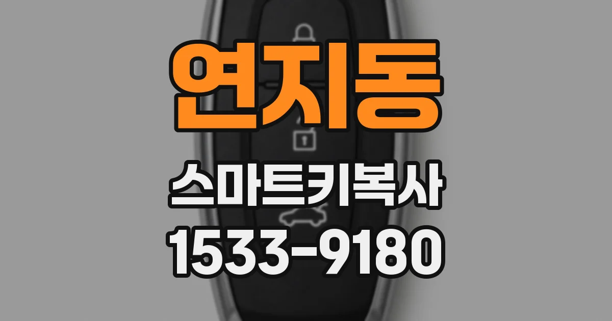 연지동 스마트키복사