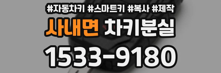사내면 차키분실