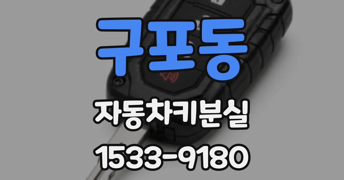 구포동 자동차키분실