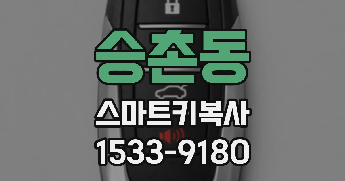 승촌동 스마트키복사