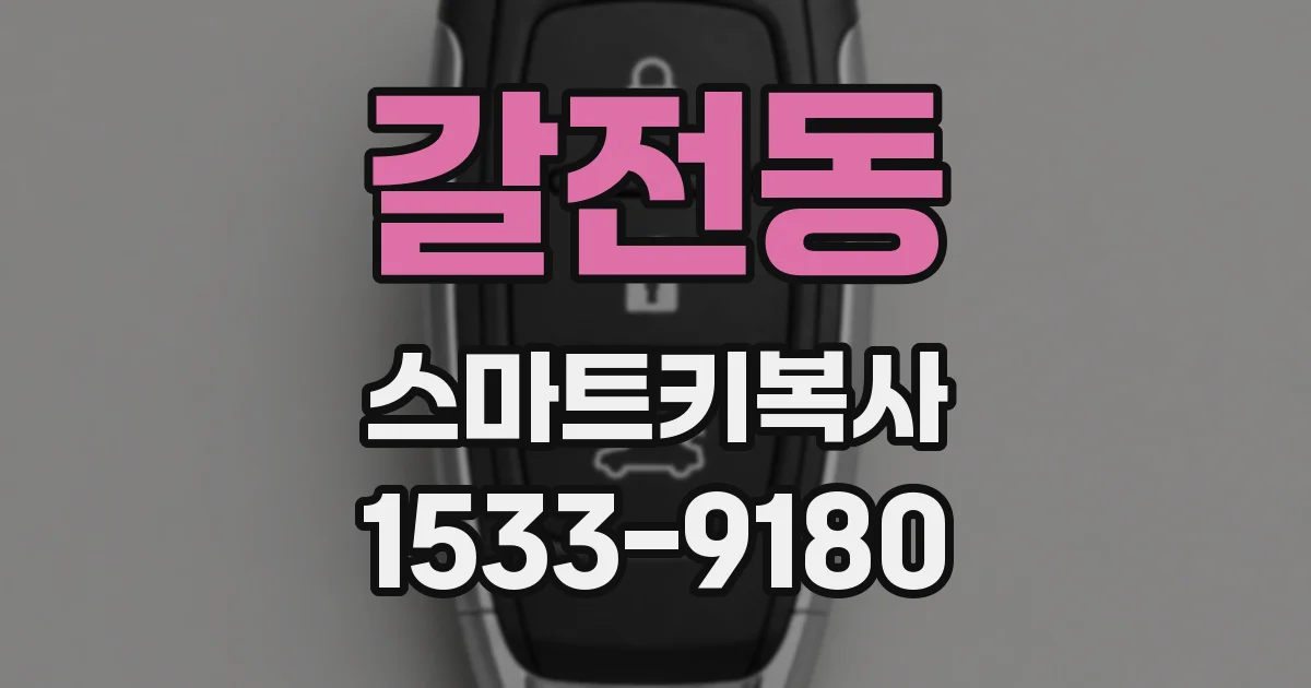 갈전동 스마트키복사
