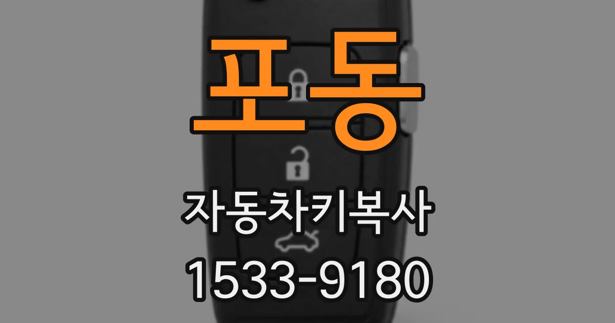 포동 자동차키복사