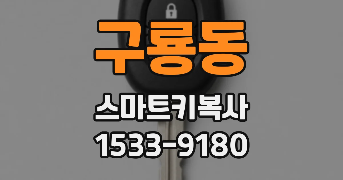 구룡동 스마트키복사