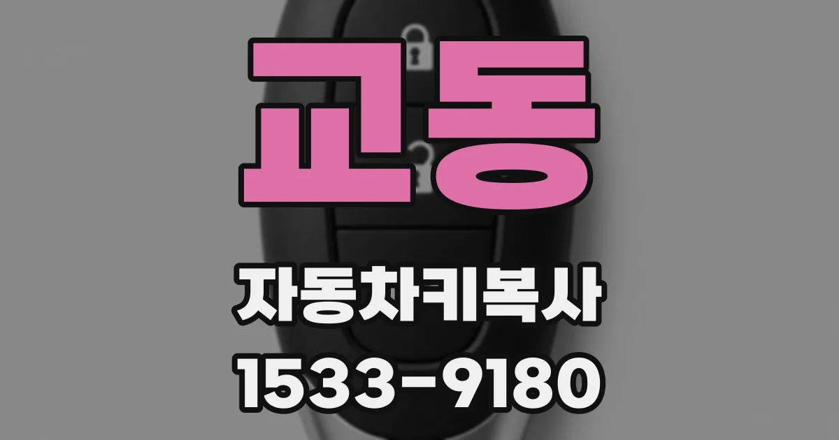교동 자동차키복사