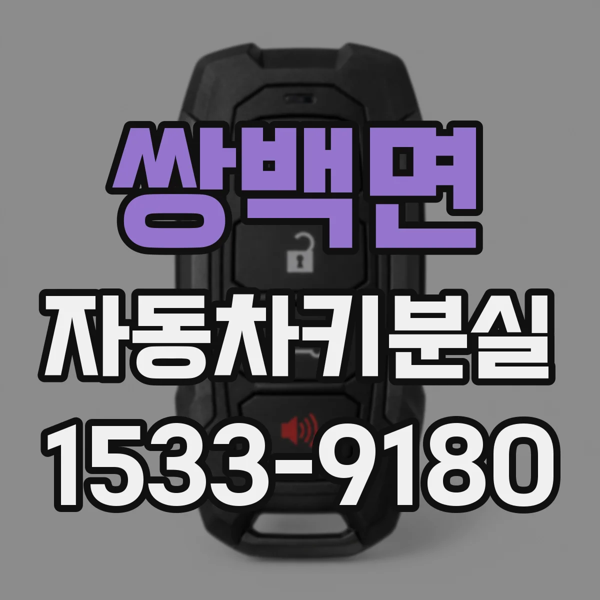 쌍백면 자동차키분실
