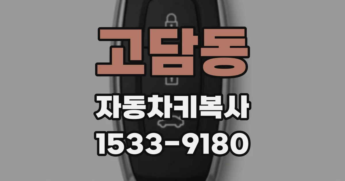 고담동 자동차키복사