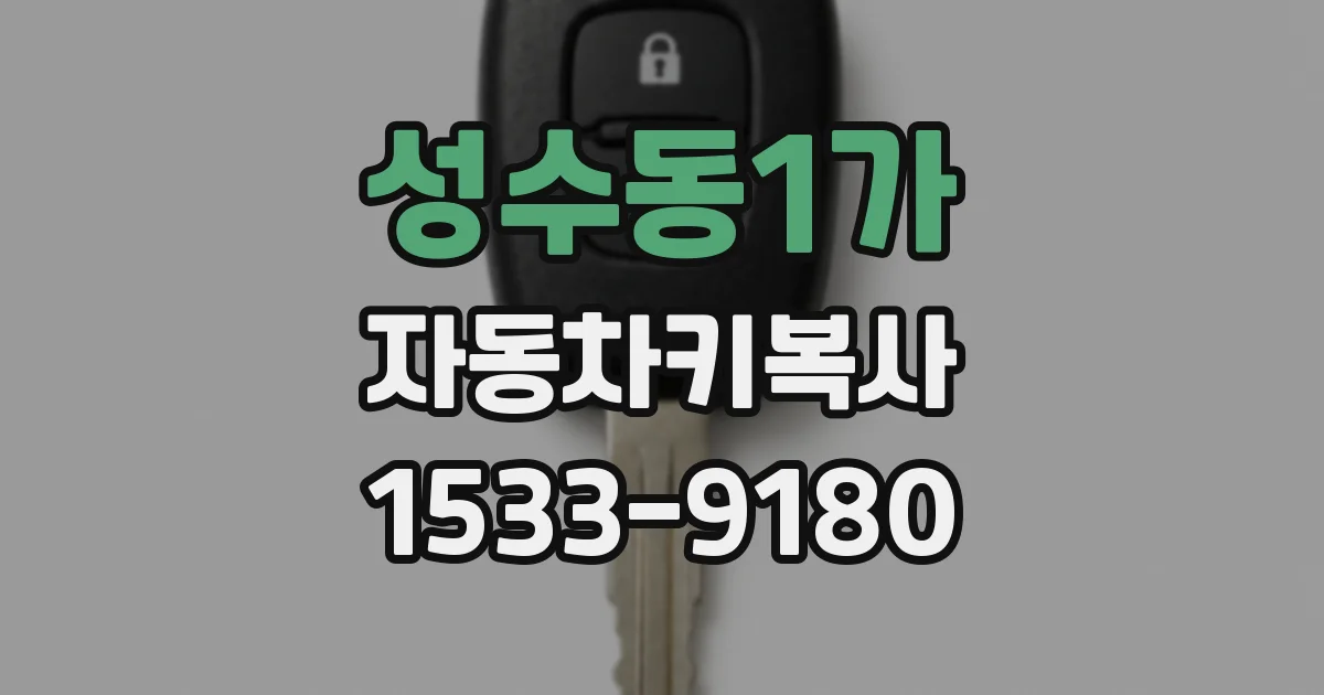 성수동1가 자동차키복사