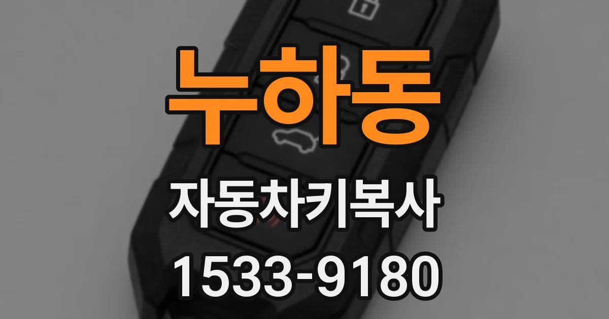 누하동 자동차키복사