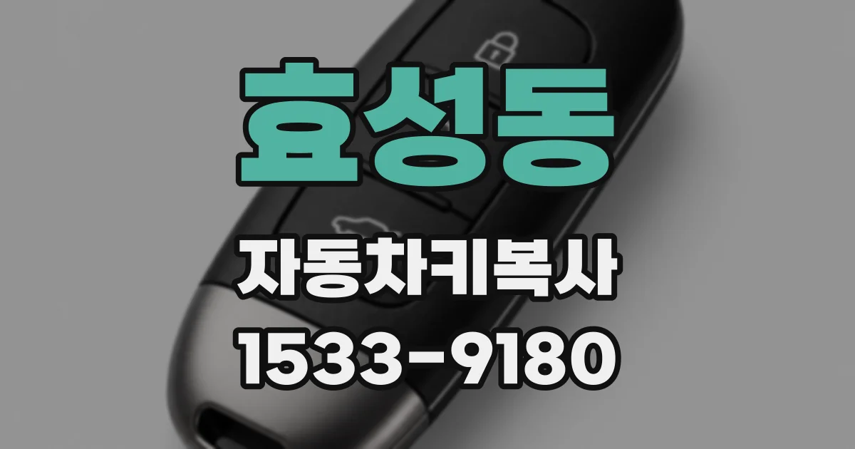 효성동 자동차키복사