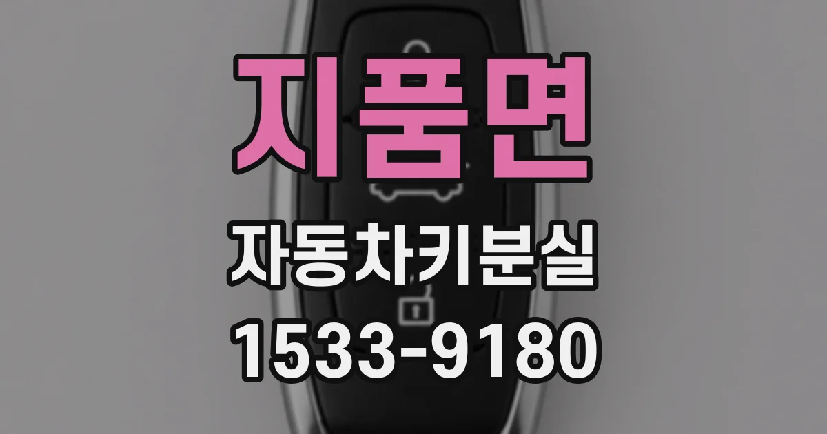 지품면 자동차키분실