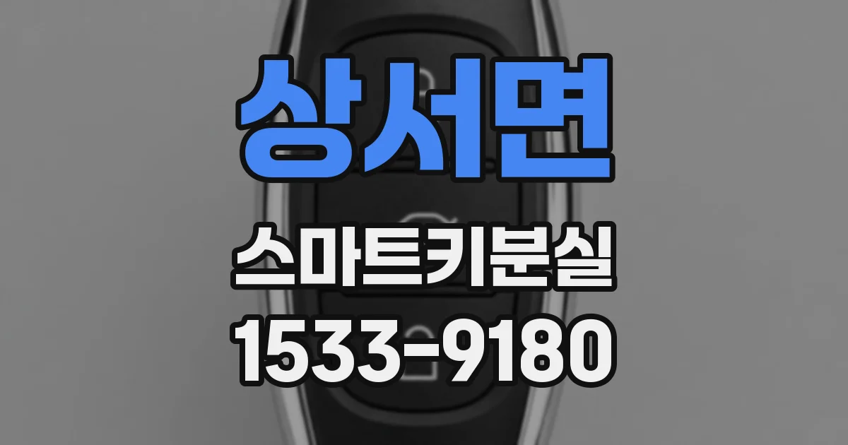 상서면 스마트키분실