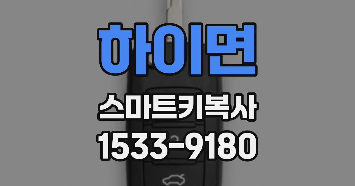 하이면 스마트키복사