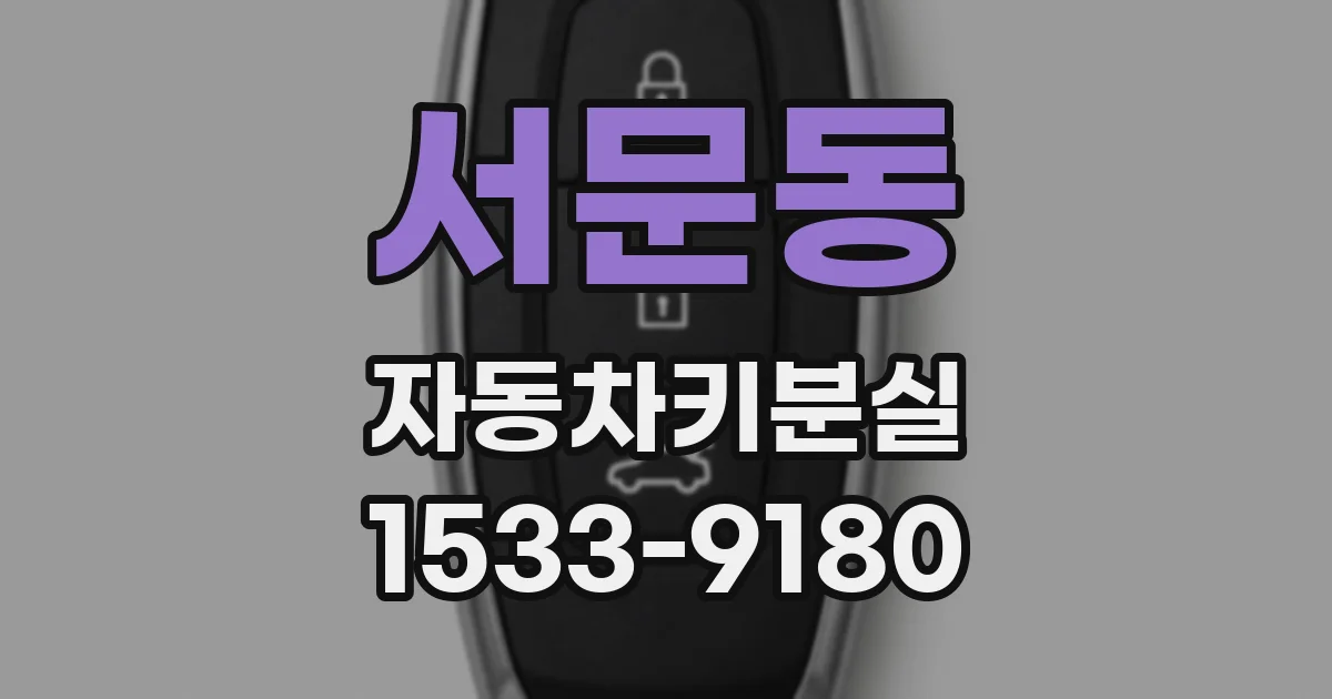 서문동 자동차키분실
