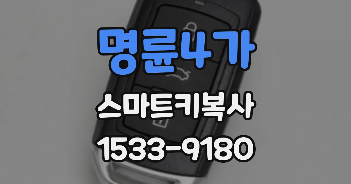 명륜4가 스마트키복사
